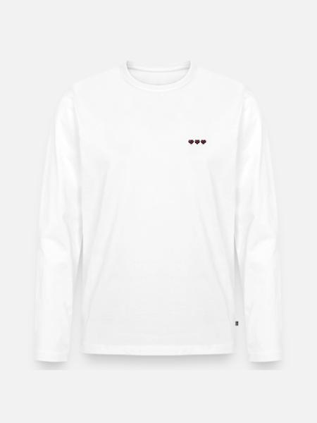 Three Lives - Men's Premium Organic Long Sleeve Shirt - white
