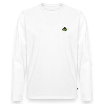 Stegosaurus - T-shirt manches longues Premium bio Homme - blanc - Devant - Nico (187cm)