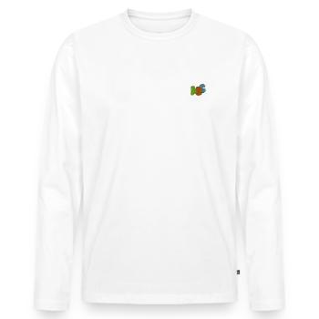 ABC - Männer Premium Bio Langarmshirt - Weiß - Vorne - Nico (187cm)