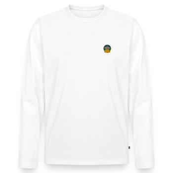 UFO - Men's Premium Organic Long Sleeve Shirt - white - Front - Nico (187cm)