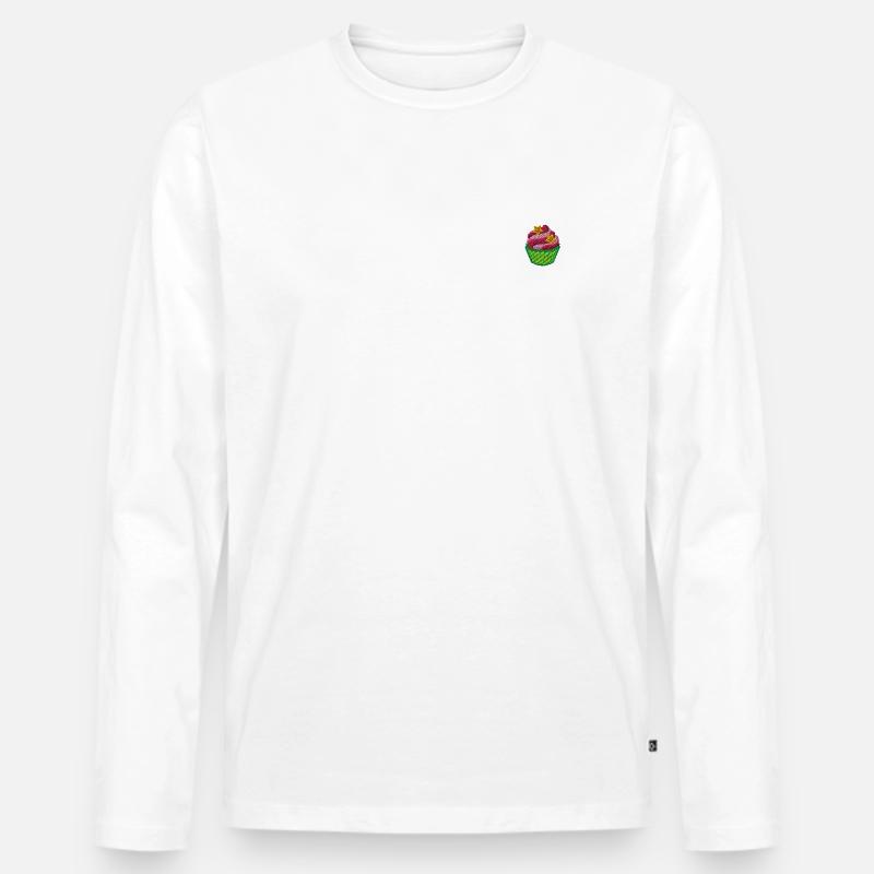 Cupcake - Men's Premium Organic Long Sleeve Shirt - white