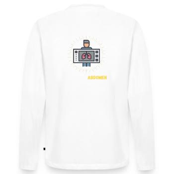 DU FÄHRT AUTO ich fahr thorax MTRA med. Technologe - Männer Premium Bio Langarmshirt - Weiß - Hinten - Nico (187cm)