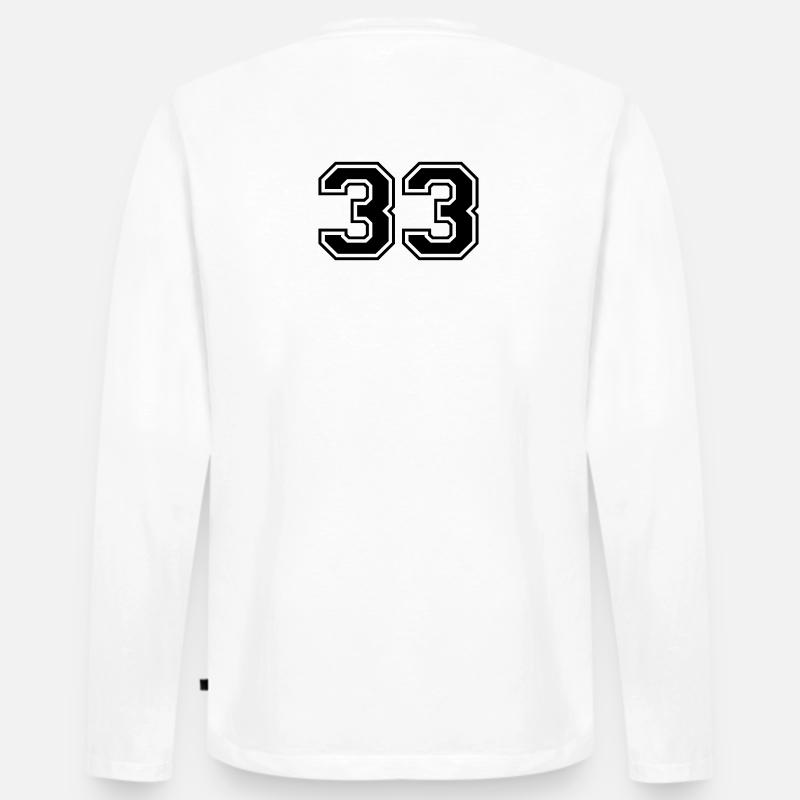 33 - Männer Premium Bio Langarmshirt - Weiß