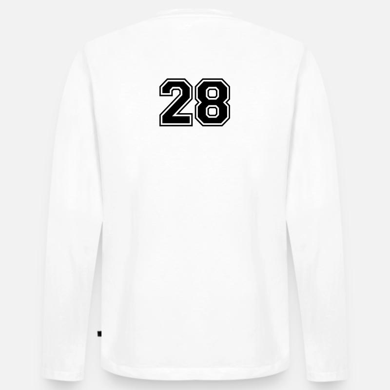 28 - Männer Premium Bio Langarmshirt - Weiß