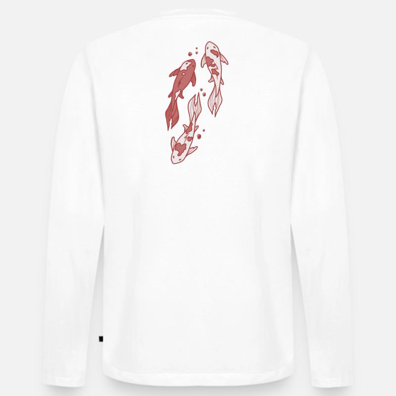Koi Fish - Männer Premium Bio Langarmshirt - Weiß