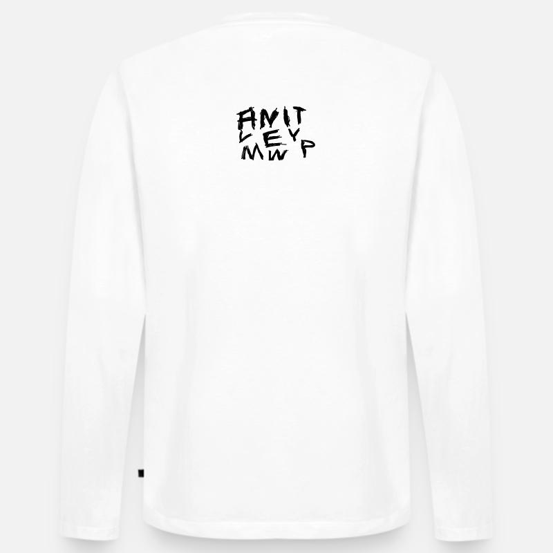 Graffiti Handwriting Chaos Pattern - Men's Premium Organic Long Sleeve Shirt - white