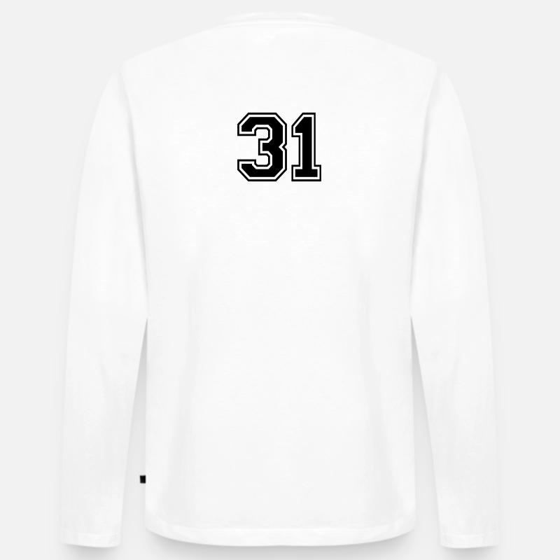 31 - Männer Premium Bio Langarmshirt - Weiß