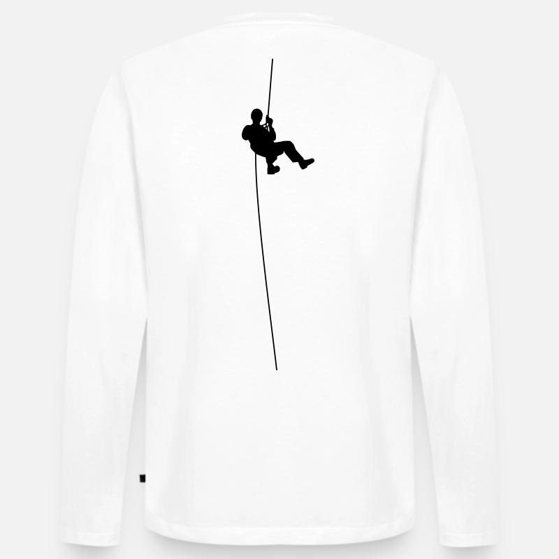 Industrie Kletterer - Männer Premium Bio Langarmshirt - Weiß