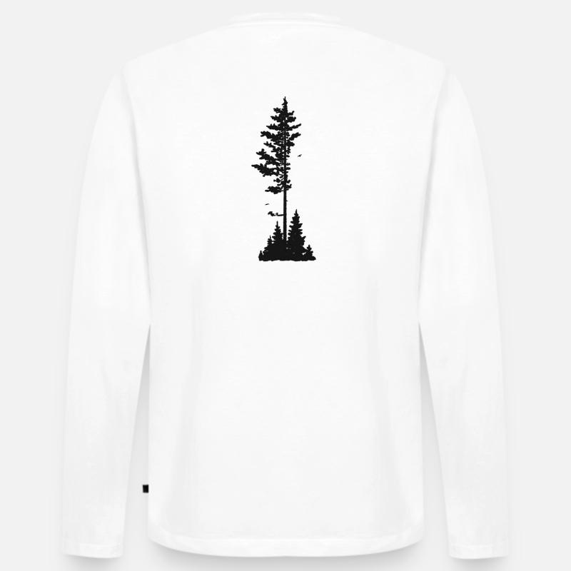 Den Wald erhalten - Männer Premium Bio Langarmshirt - Weiß