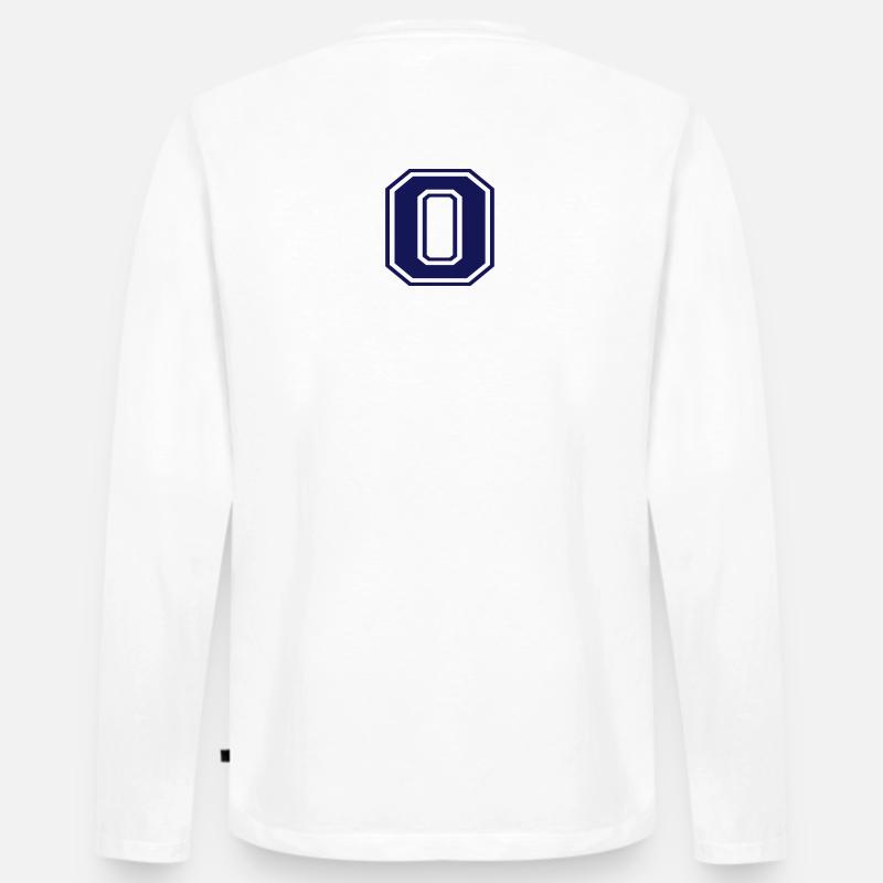 o - Männer Premium Bio Langarmshirt - Weiß