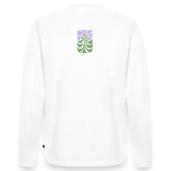 Flower graphic - Men's Premium Organic Long Sleeve Shirt - white - Back - Nico (187cm)