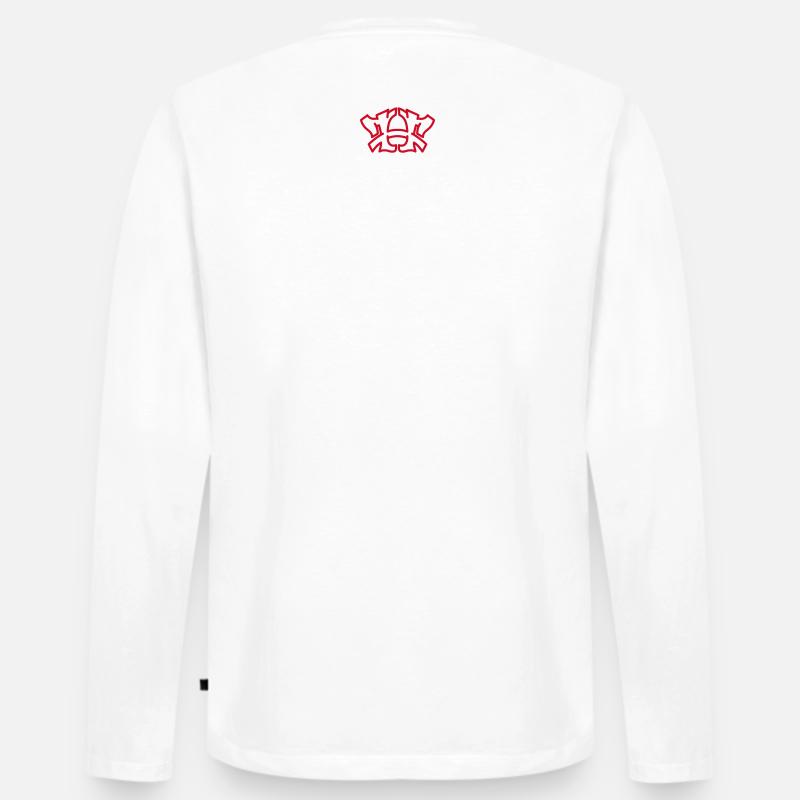 FlickFit Studio - Männer Premium Bio Langarmshirt - Weiß