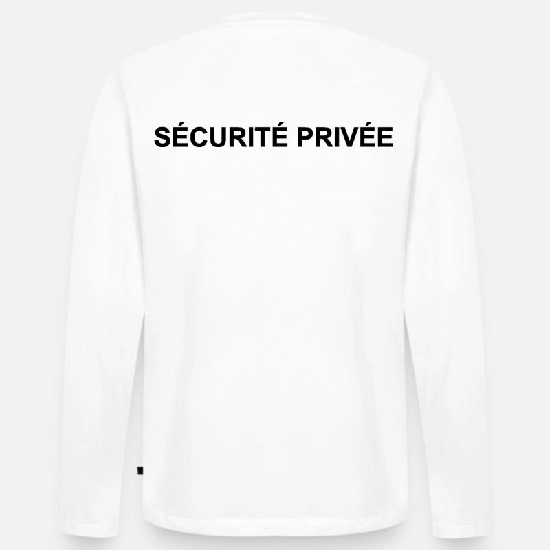 Private Sicherheit | Wachmann - Männer Premium Bio Langarmshirt - Weiß