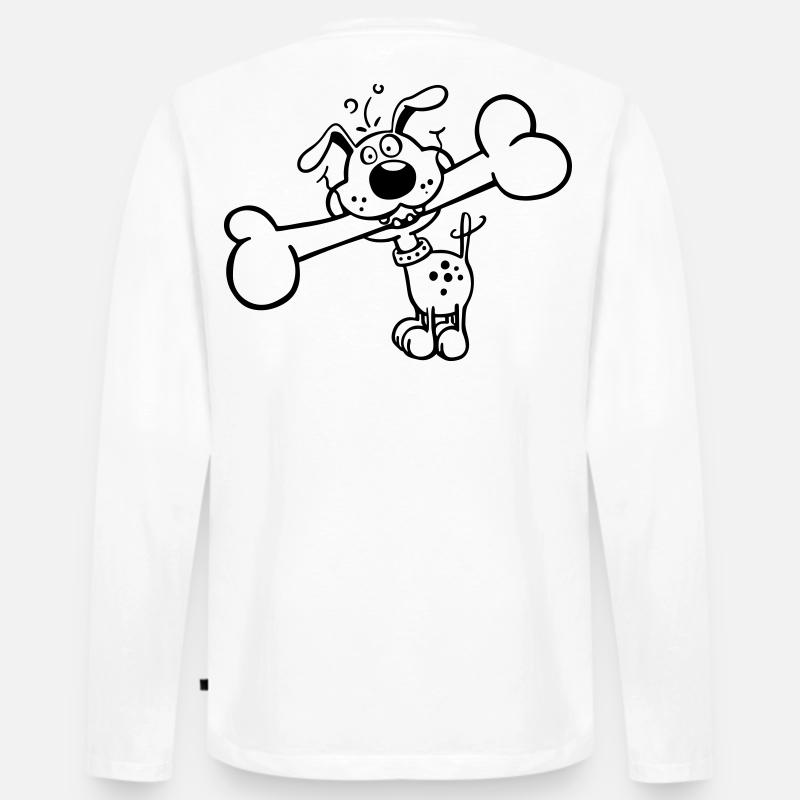 Havel der Hund - Männer Premium Bio Langarmshirt - Weiß