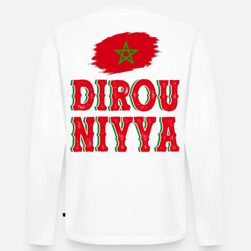 Dirou NIYYA - Männer Premium Bio Langarmshirt - Weiß