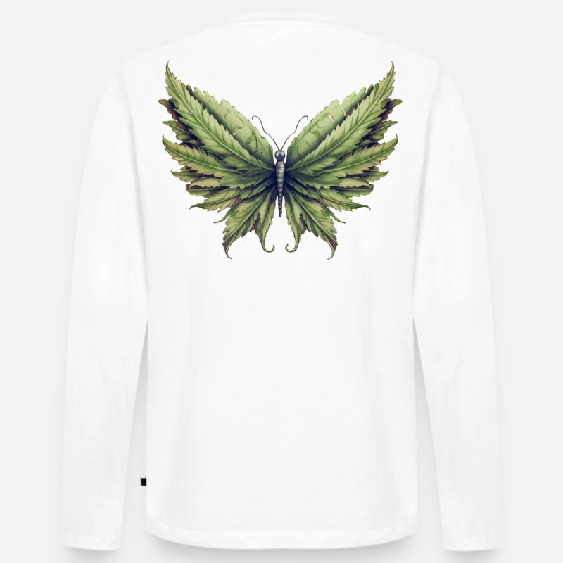 Cannaling  - Männer Premium Bio Langarmshirt - Weiß