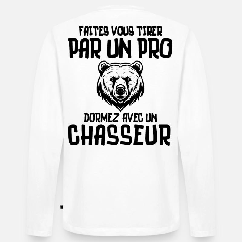 Jagd, Jäger, Anti-Jagd - Männer Premium Bio Langarmshirt - Weiß