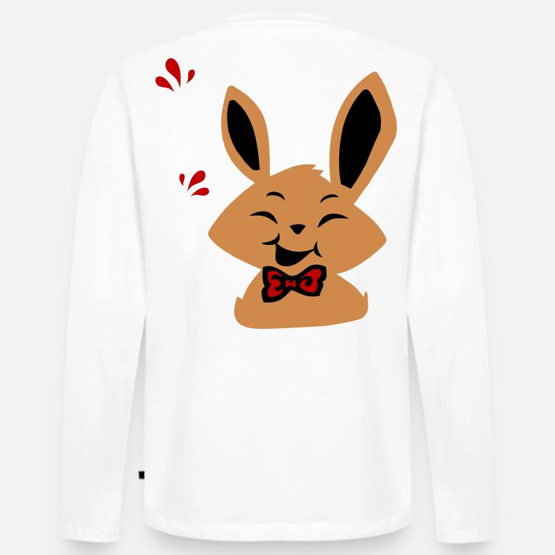 Osterhase - Männer Premium Bio Langarmshirt - Weiß