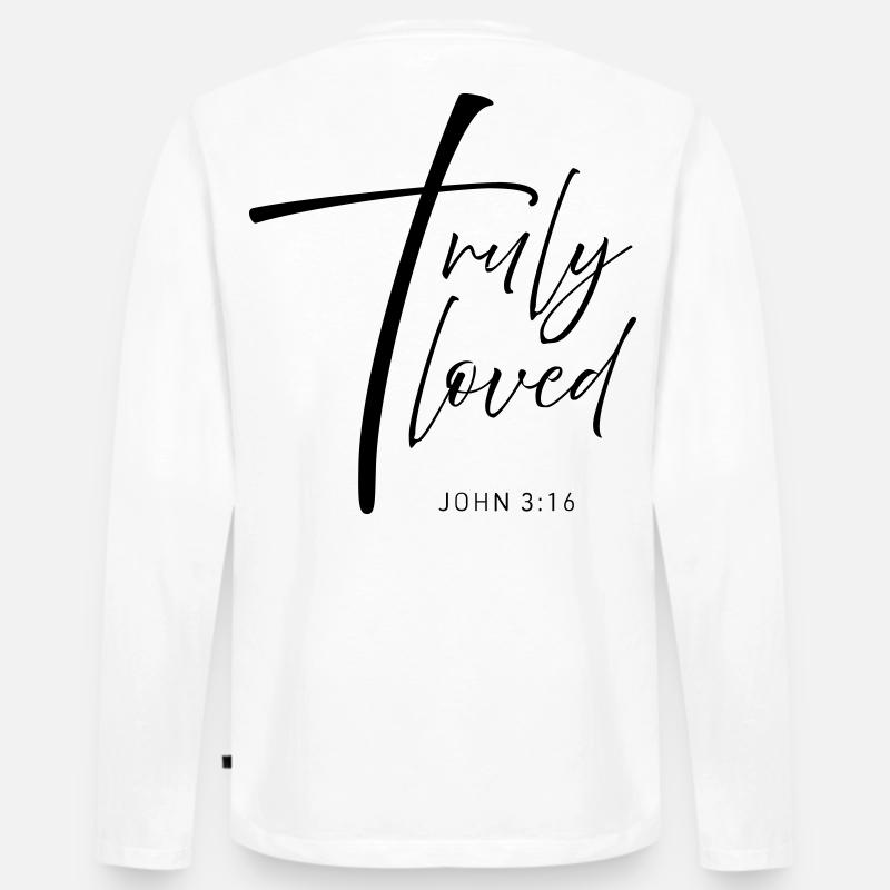 CROSS truly loved - Männer Premium Bio Langarmshirt - Weiß