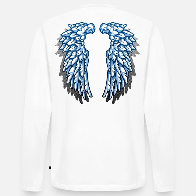 Ich bin ein Engel - Männer Premium Bio Langarmshirt - Weiß