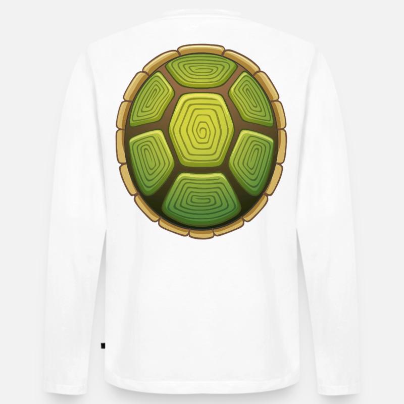 Langsam wie eine Schildkröte - Männer Premium Bio Langarmshirt - Weiß