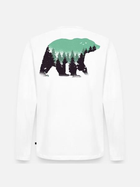 Bear Forest Nature - Men's Premium Organic Long Sleeve Shirt - white