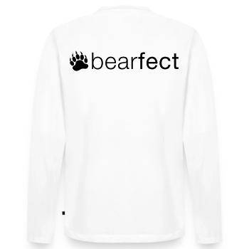 Bearfect - Männer Premium Bio Langarmshirt - Weiß - Hinten - Nico (187cm)