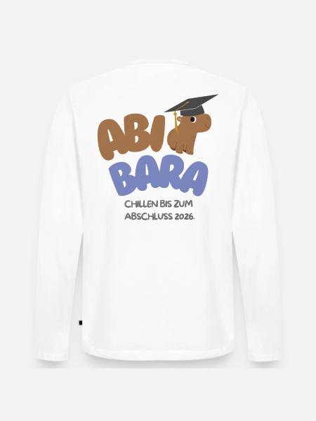 AbiBara 2026 Chilling until graduation - Men's Premium Organic Long Sleeve Shirt - white