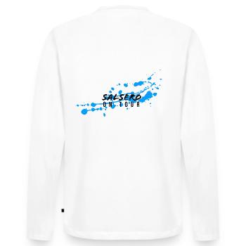 Salsero en tournée - T-shirt manches longues Premium bio Homme - blanc - Dos - Nico (187cm)