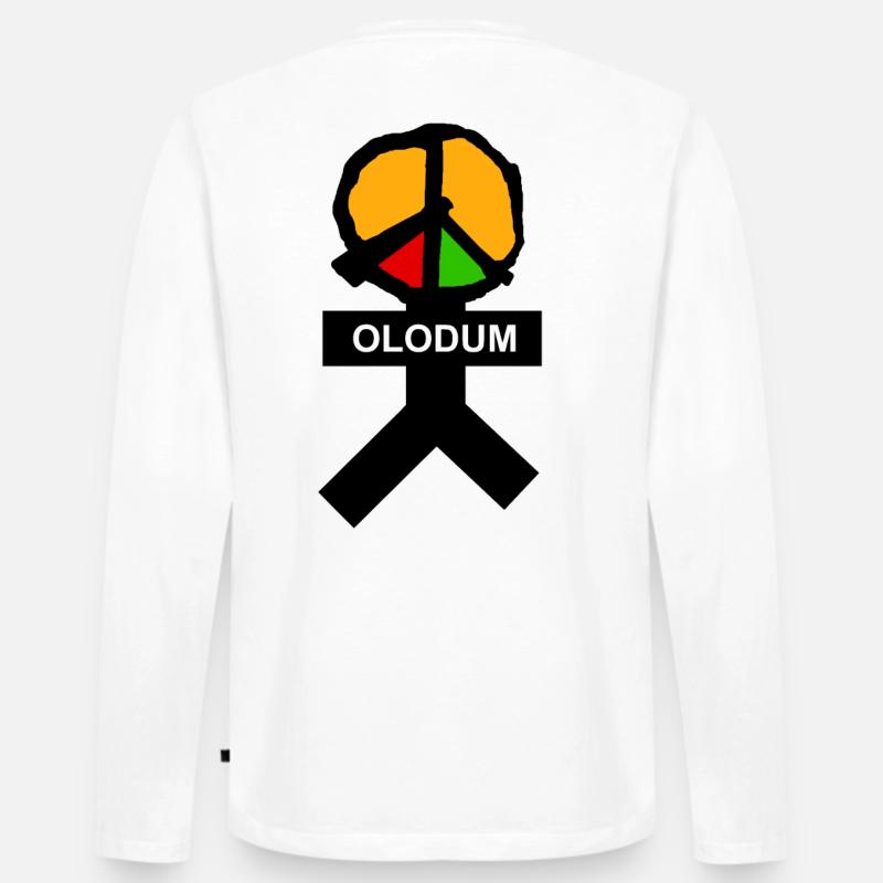 OLODUM - Männer Premium Bio Langarmshirt - Weiß