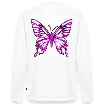 2reborn papillon papillon mouche volant mouche - T-shirt manches longues Premium bio Homme - blanc - Dos - Nico (187cm)