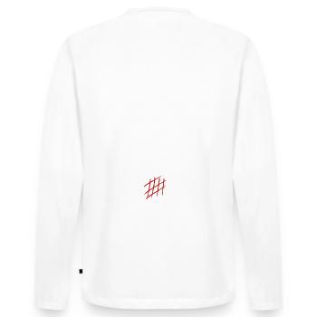 No Place For Homophobia fascism sexism racism hate - Männer Premium Bio Langarmshirt - Weiß - Hinten - Nico (187cm)