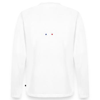 Noirmout west coast - T-shirt manches longues Premium bio Homme - blanc - Dos - Nico (187cm)