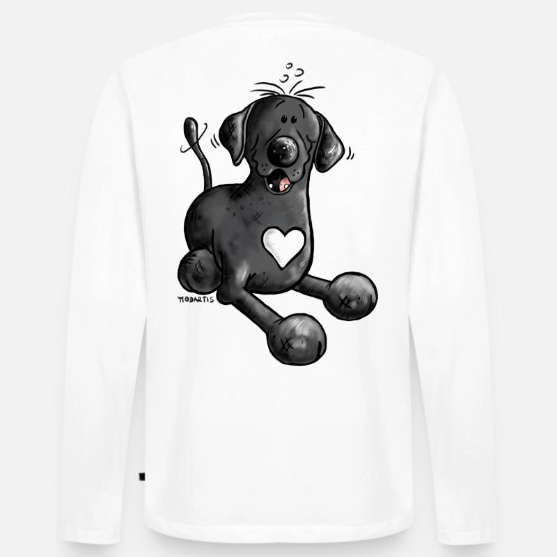 Labbi Love - Labrador Retriever - Männer Premium Bio Langarmshirt - Weiß