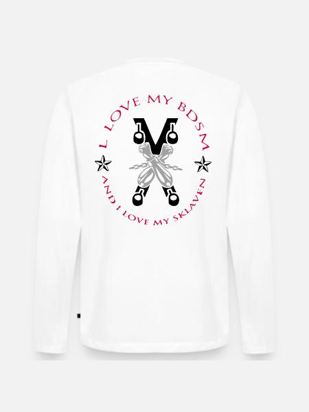 Slave - Men's Premium Organic Long Sleeve Shirt - white