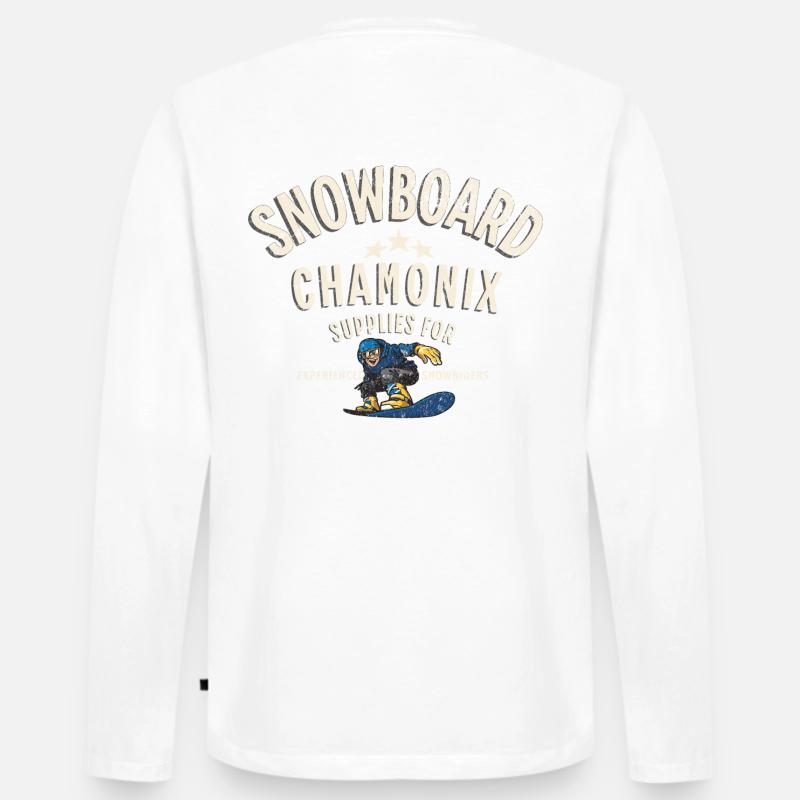 Snowboarden in Chamonix - Männer Premium Bio Langarmshirt - undefined
