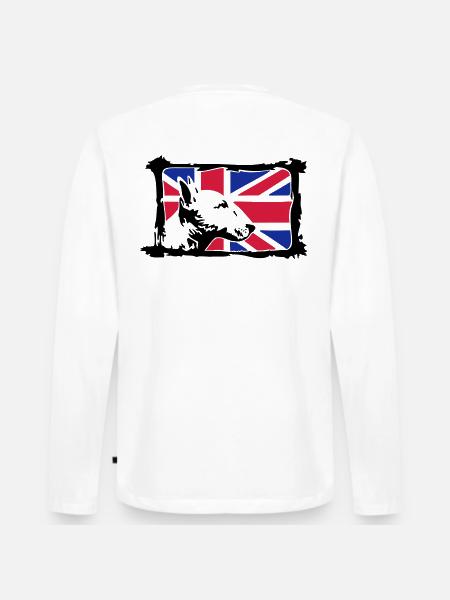 Bullterrier - Men's Premium Organic Long Sleeve Shirt - white