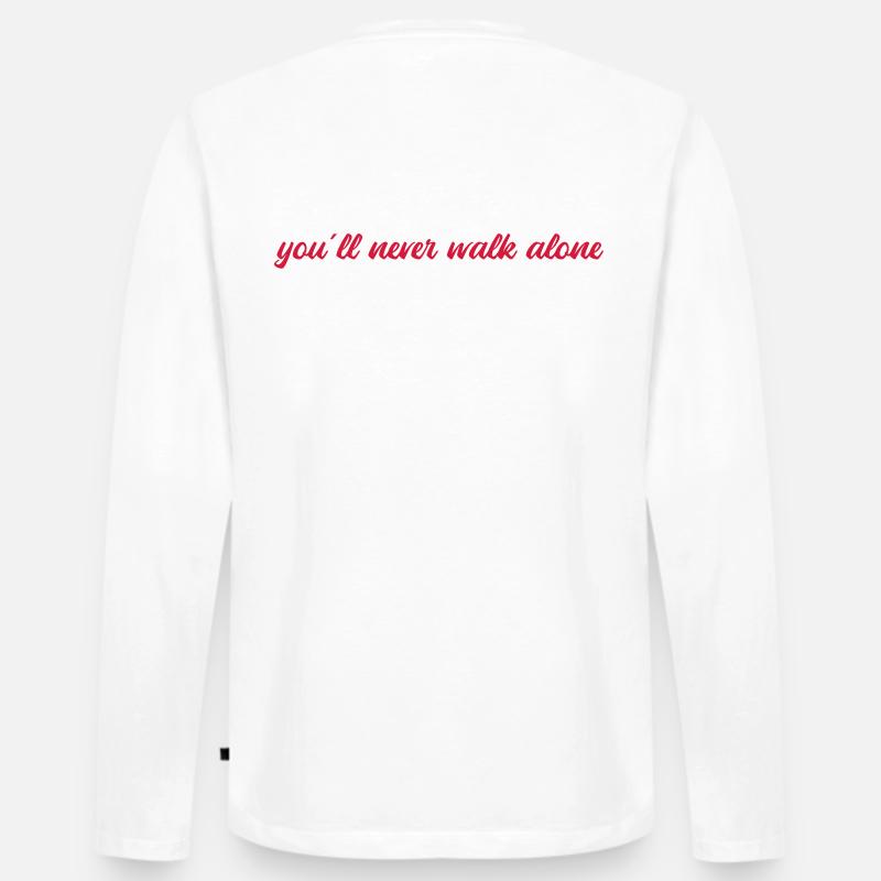 You will never walk alone - Männer Premium Bio Langarmshirt - Weiß