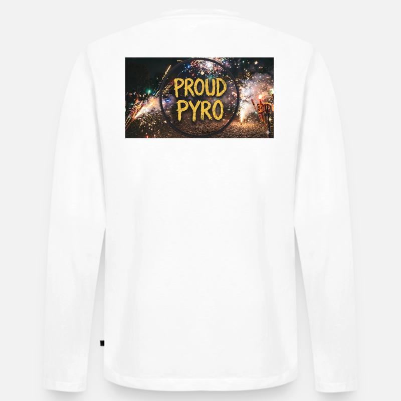 Stolzer Pyro! - Männer Premium Bio Langarmshirt - Weiß