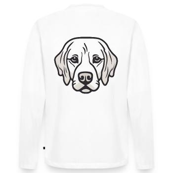 Regard fidèle - T-shirt manches longues Premium bio Homme - blanc - Dos - Nico (187cm)