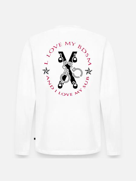 Sub - Men's Premium Organic Long Sleeve Shirt - white