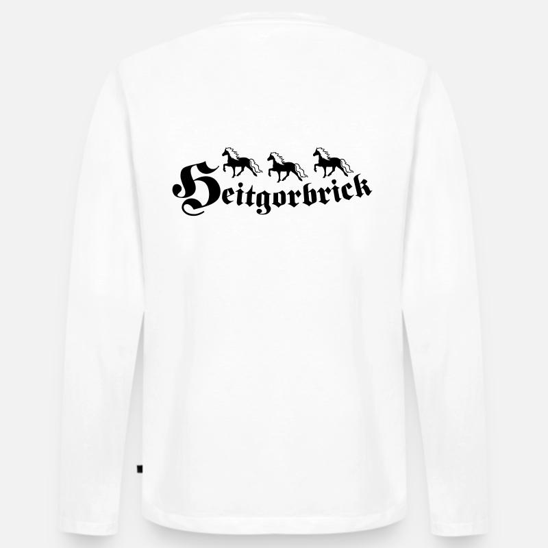 Heitgorbrick - Männer Premium Bio Langarmshirt - Weiß