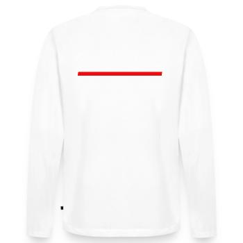FEUERWEHR modern - Freiwillige Feuerwehr FW32 - Männer Premium Bio Langarmshirt - Weiß - Hinten - Nico (187cm)
