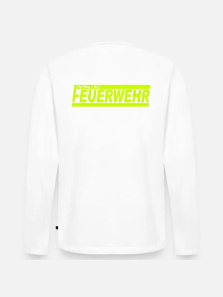 FEUERWEHR mit Rahmen - Freiwillige Feuerwehr FW32 - Männer Premium Bio Langarmshirt - Weiß