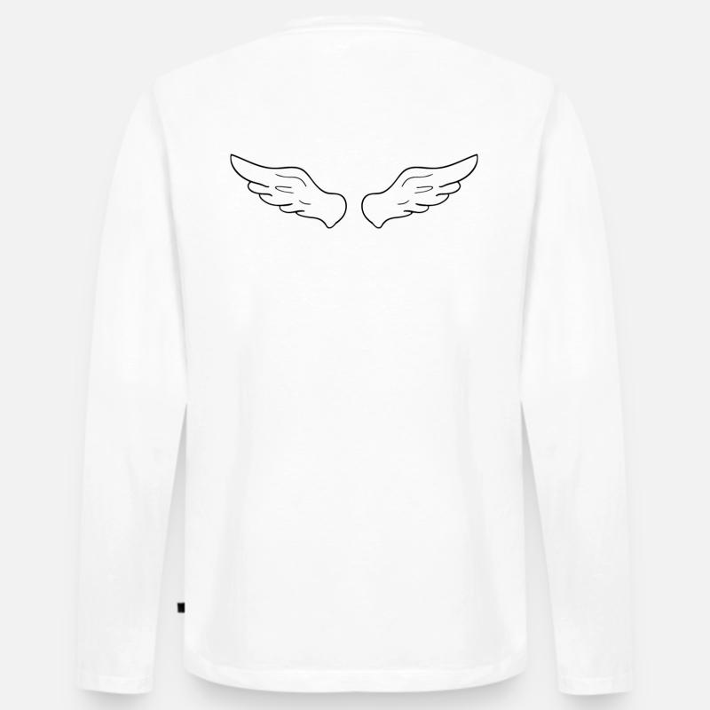 Engelsflügel - Männer Premium Bio Langarmshirt - Weiß