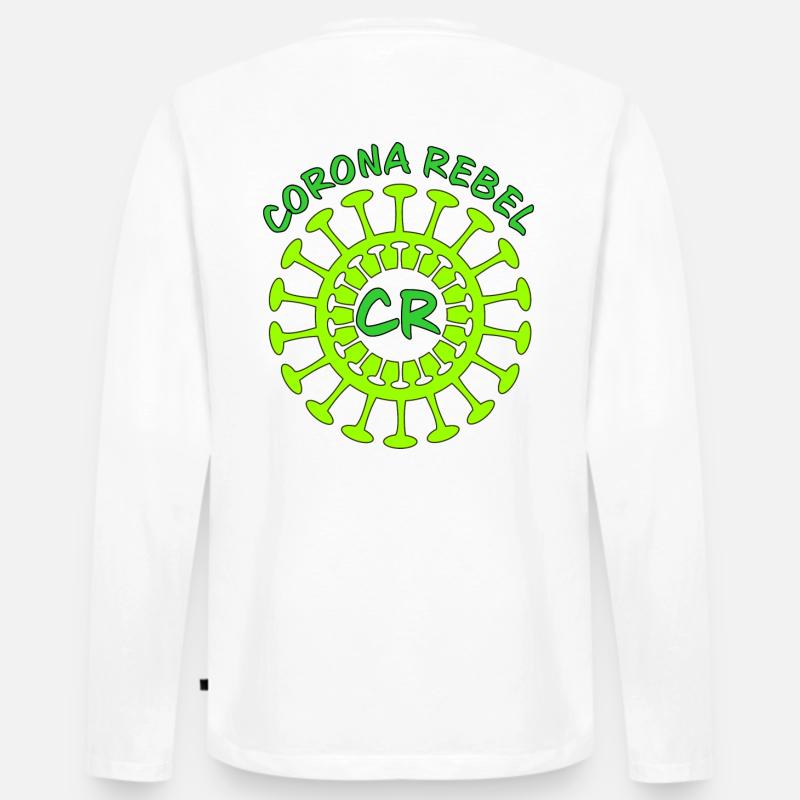 Corona Virus - Männer Premium Bio Langarmshirt - Weiß