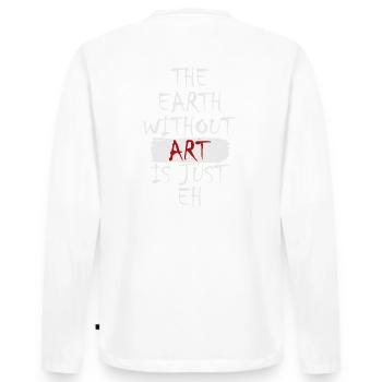 The Earth without Art Is Just Eh Zeichner Künstler - Männer Premium Bio Langarmshirt - Weiß - Hinten - Nico (187cm)