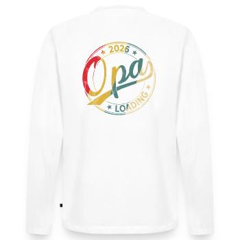 Opa 2026 Loading Werdender Opa 2026 - Männer Premium Bio Langarmshirt - Weiß - Hinten - Nico (187cm)