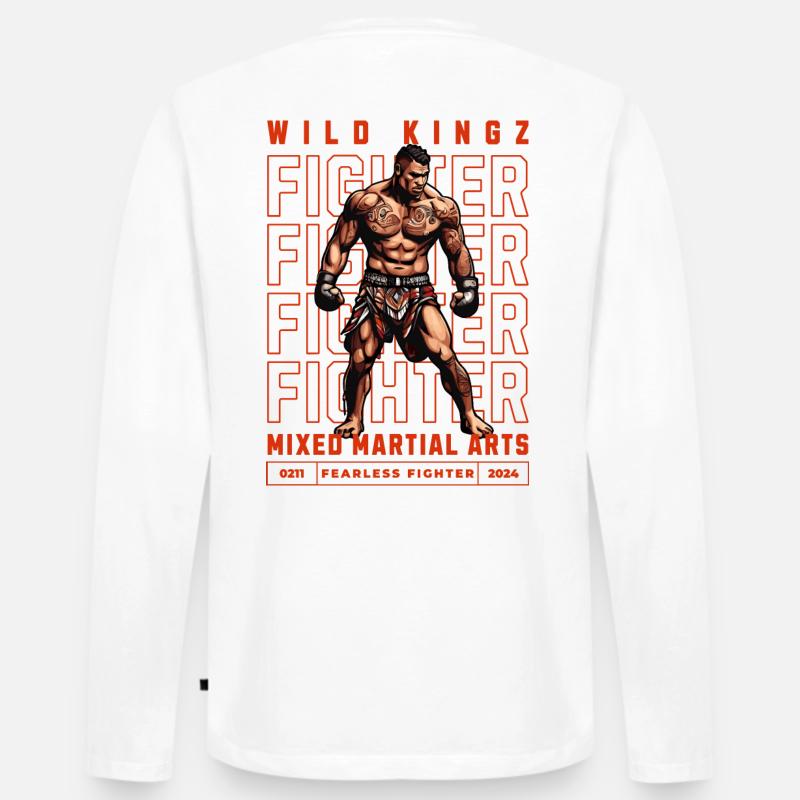 MMA - Männer Premium Bio Langarmshirt - Weiß