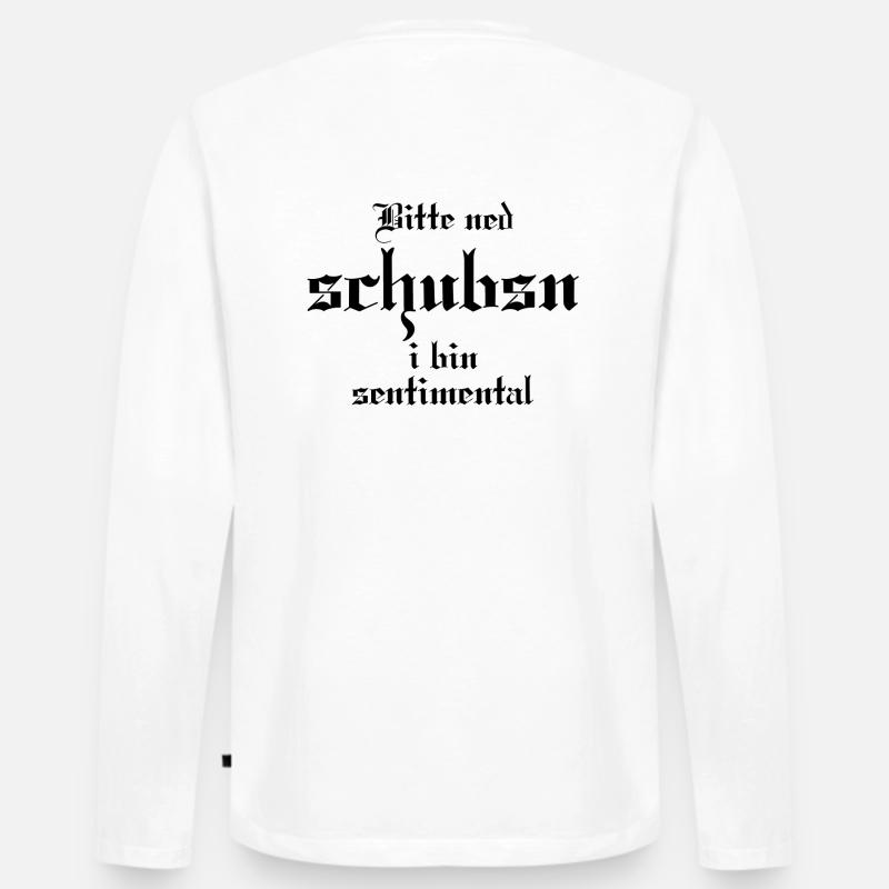 Schubs mi ned - Männer Premium Bio Langarmshirt - Weiß